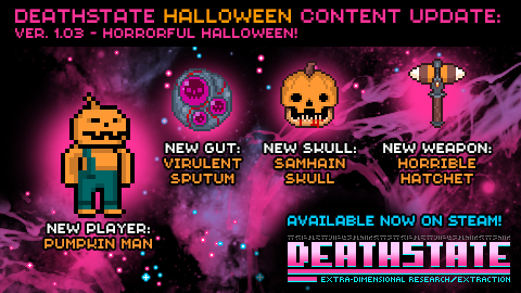 A new challenger approaches! Pumpkin Man now a playable character in Deathstate!